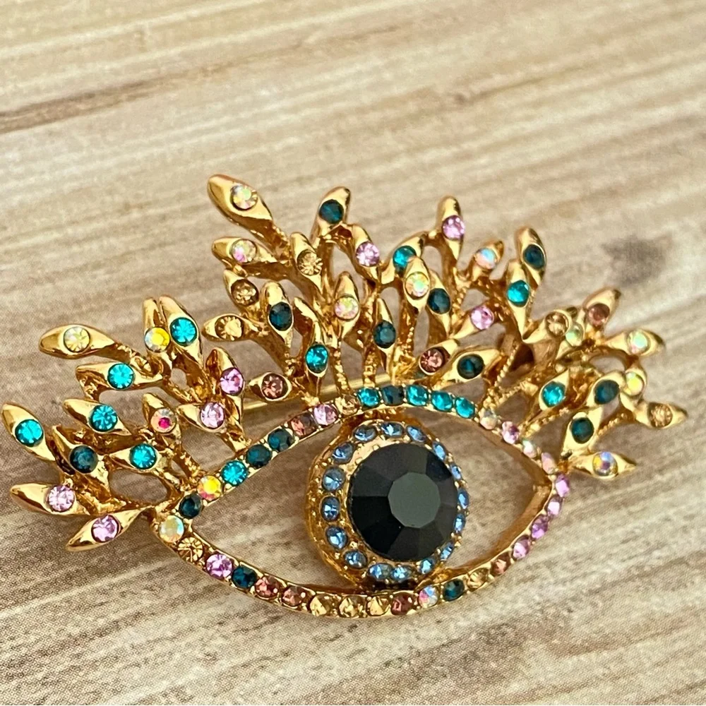 BLUE MULTI EVIL EYE CHARM BROOCH / PENDANTS NEW! - Picture 4 of 11